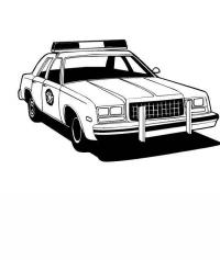 Американская полицейская машина Раскраски машины