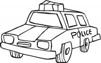 Полицейская машина карикатура Раскраски машины