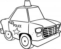 Маленькая полицейская машина Раскраски машины