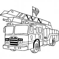 Пожарная машина америки Раскраски машины бесплатно