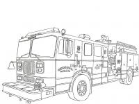 Очень большая пожарная машина Раскраски машины бесплатно