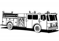 Огромный пожарный грузовик Раскраски машины бесплатно
