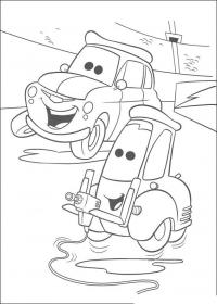 Веселые машины из мультфильма тачки 2 Скачать раскраски для мальчиков
